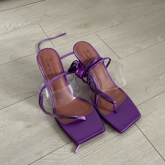 Brand new purple lace up heels - Picture 2 of 4